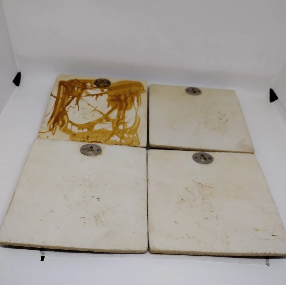 Set‎ of 4 Resin 3D Wall Decor Plaques Tea, Honey, Cookies, and Muffins
